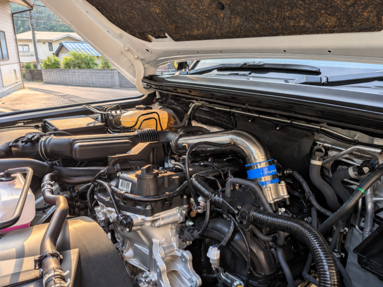 EXART Land Cruiser 250 throttle-side AIS installation reference. Both intake sections shown; air-cleaner-side AIS sold separately.